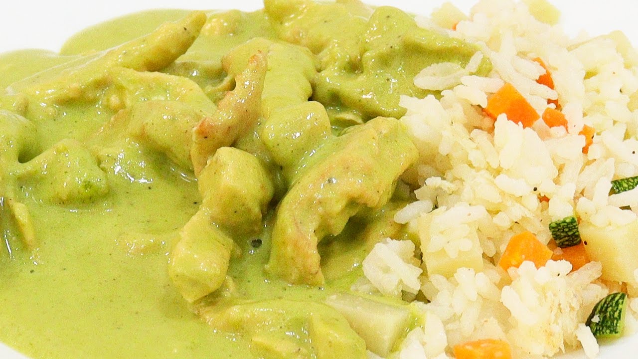 Fajitas de pollo en crema de jalapeño - YouTube