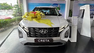 White Exterior Interior #Hyundai #Creta 2023