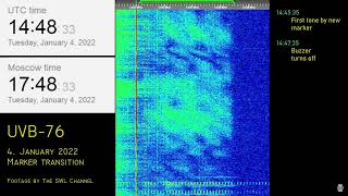 The Buzzer/UVB-76(4625Khz) January 4, 2022 channel marker transition