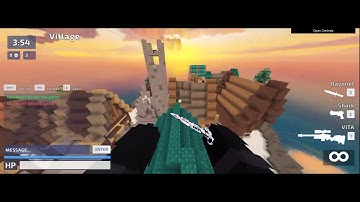 how to go on top of the Village kirka.io