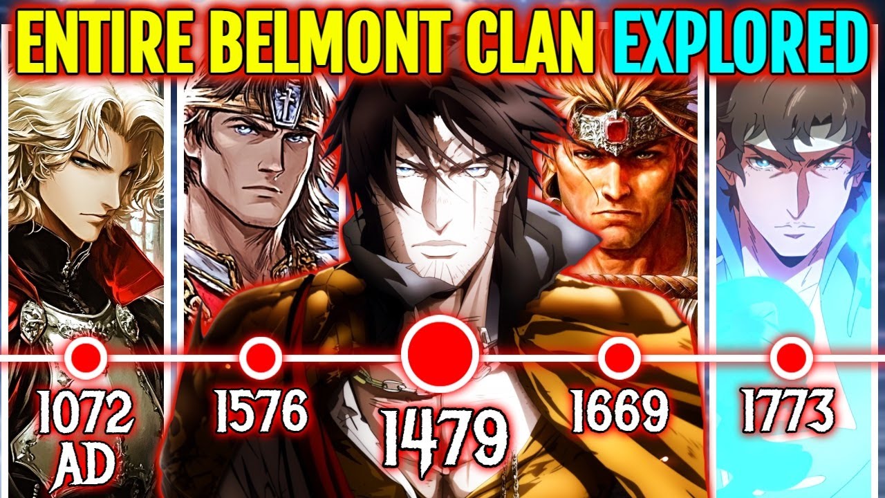 Entire Vampire Killing Belmont Clan - Explained - Castlevania - Many Generations Of Fearless Heroes