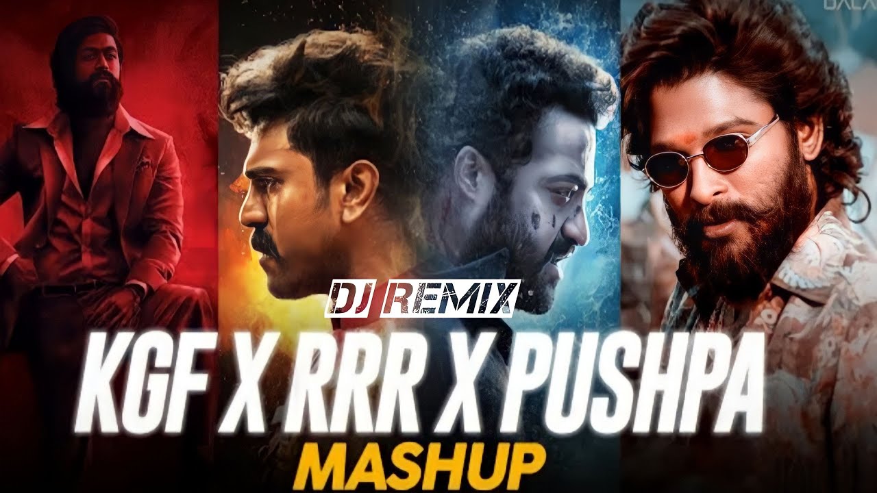 KGF vs RRR vs PUSHPA   Mega Mashup   DJ Dalal London   Ram Charan Vs Allu Arjun Vs Yash Vs NTR  🎵🔥 👿