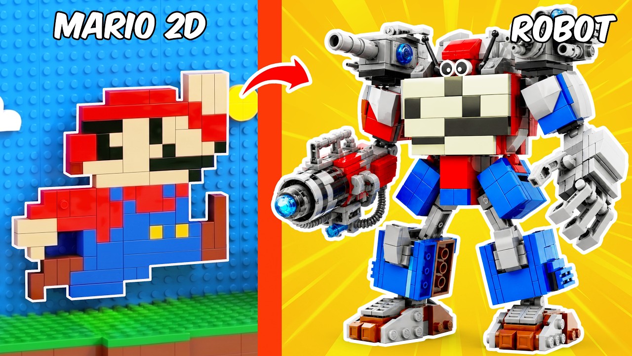 I Upgraded 2D LEGO Mario Into a Mech | FUNZ Bricks - YouTube