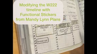 Functional Planner Modification in Wonderland 222 with Mandy Lynn Plans Stickers