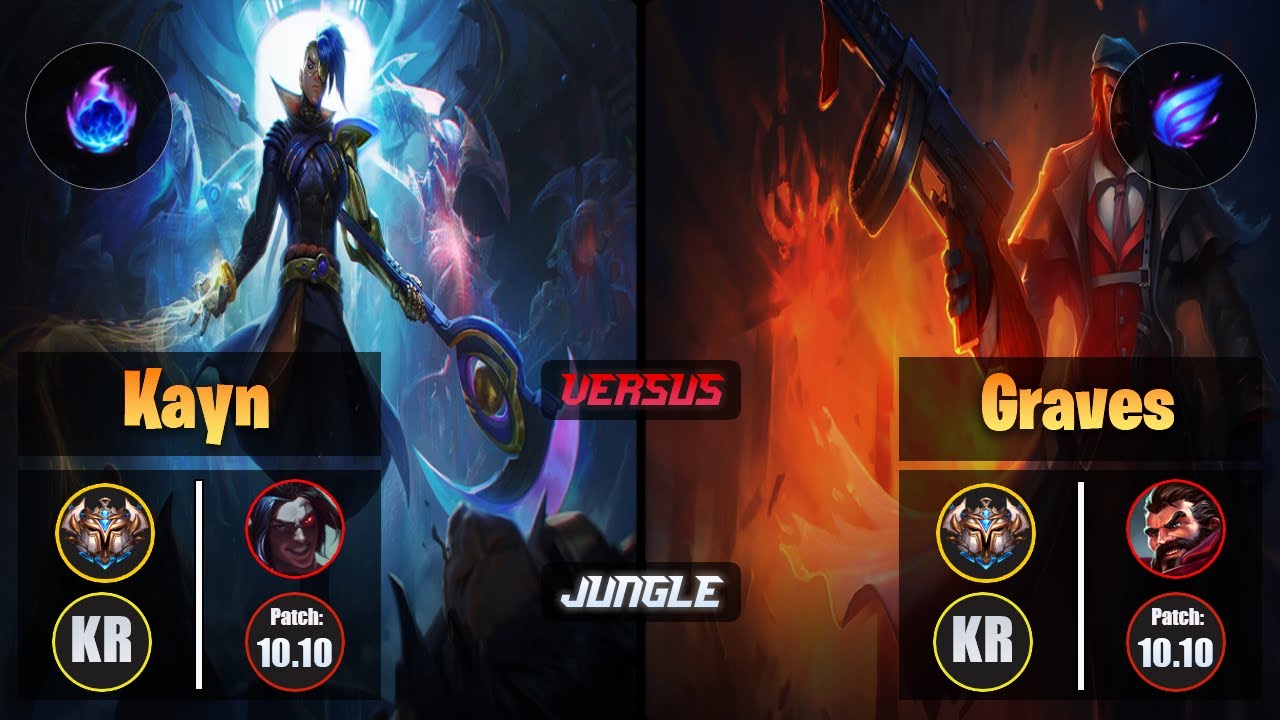 Challenger KAYN [Arcane Comet] (Jungle) VS  GRAVES - Challenger KR Patch 10.10