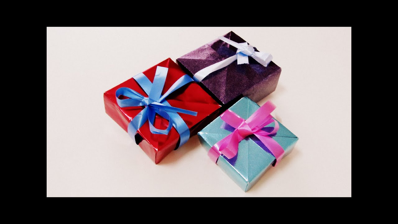 Origami Paper Gift box, Caja de regalo de papel origami