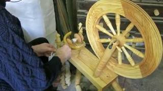 Hand-made Donegal Spinning Wheel Demonstration