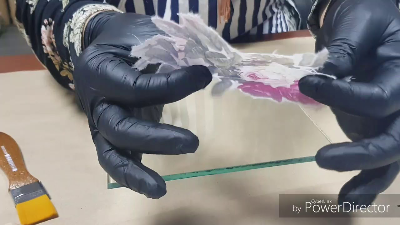 ورشة#ديكوباج ورق الأرز على الزجاج خطوة خطوة للمبتدئين بالإشتراك مع قناة الحاجة نادية