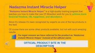 Nadazma Instant Miracle Helper - Main Details