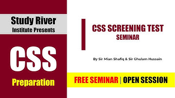 CSS Screening Test | Seminar | CSS2022