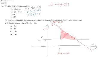 Educational mock 2018 paper2 #34 linear programming