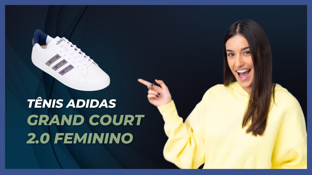 Tênis Adidas Grand Court 2.0 Feminino! 🔴VERSÁTIL E ESTILOSO🔴 Tênis Casual  da Adidas! - YouTube