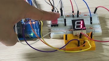 생각하고 만드는 아두이노 책(앤써북) ((  7 세그먼트 애노드(Anode) 타입과 버튼을 활용하여 랜덤 제어하기  )) 실습 동작 영상입니다.