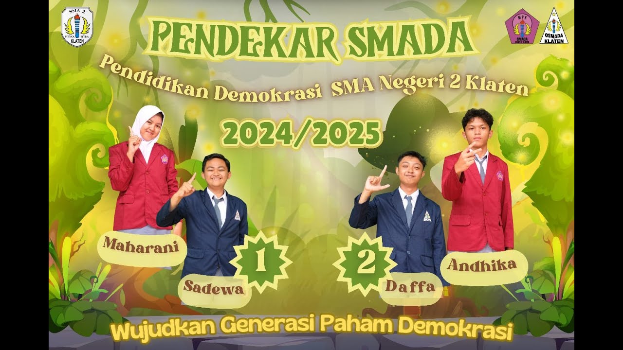 PENDEKAR SMADA | DEBAT CALON KETUA OSIS DAN MPK SMAN 2 KLATEN