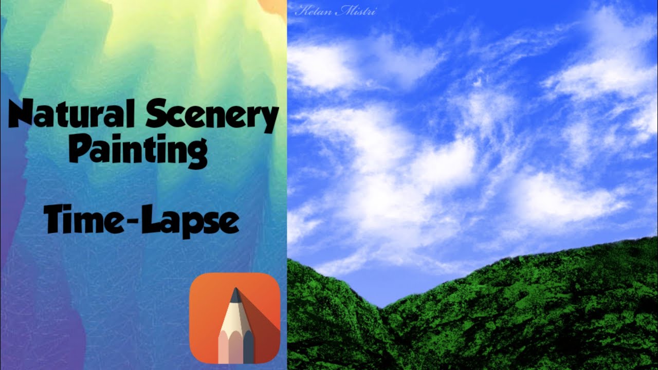 Natural Scenery Painting Time-Lapse | Sketchbook Pro