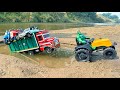 TATA Truck Loaded Car Tractor Bike Accident Pulling Out Hulk Tractor | Tractor Cartoon | Jcb Cartoon