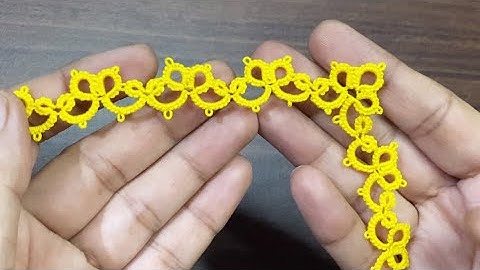 Tatting this beautiful lace with corner❤️shuttle tatting tutorial.