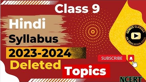 Class 9 hindi syllabus 2023-24 | Hindi class 9 Syllabus 2023 | class 9 Hindi course a syllabus 2023