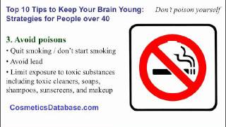 Sample Tips from our "Top 10 Tips to Keep Your Brain Young: Strategies for People Over 40"