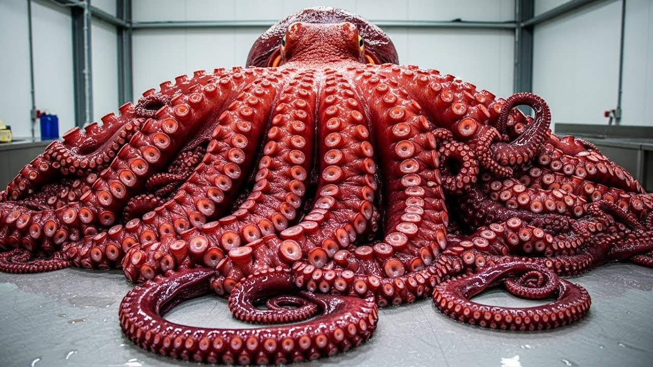Release the Kraken! 50kg Giant Octopus Tentacles Sashimi Skills