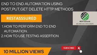 End to End Automation of Post,Put,Get and Delete Method Using RestAssured |@manojautomationcenter