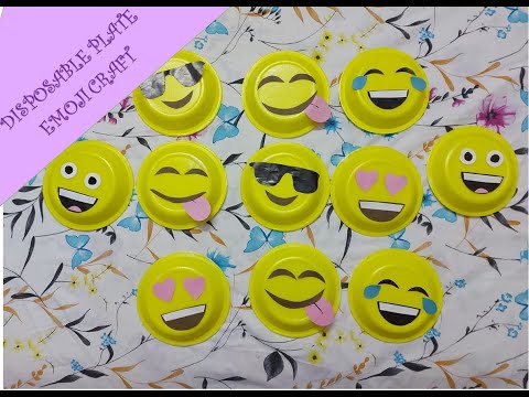 Disposable Plate Emoji Craft Wall decoration ideas