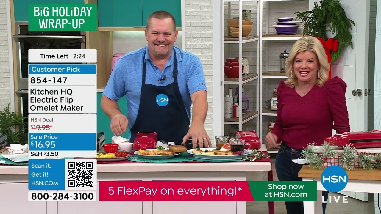 Kitchen HQ Electric Flip Omelet Maker