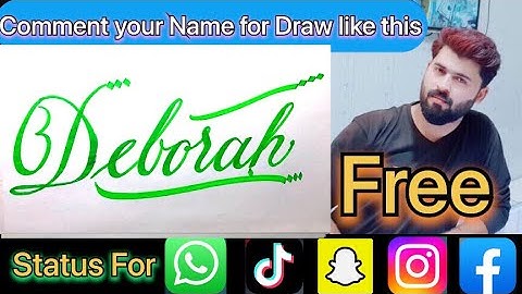 Deborah Name Signature Calligraphy Status | How to Cursive write with cut Marker #deborah @deborah