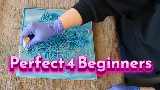 Clara Lawrence Inspired Stencil Art Easy Peasy Alcohol Inks for Beginners