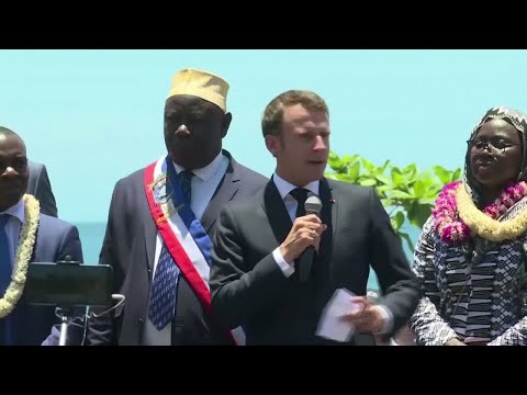 French President Emmanuel Macron visits island of Mayotte