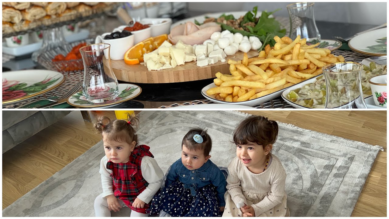 MİSAFİRLİ PAZAR KAHVALTISI MENÜM | 3 KIZ ÇETESİ | VİDEODAKİ DETAYI BULUN 💍 | HEDİYELERİM 🌸