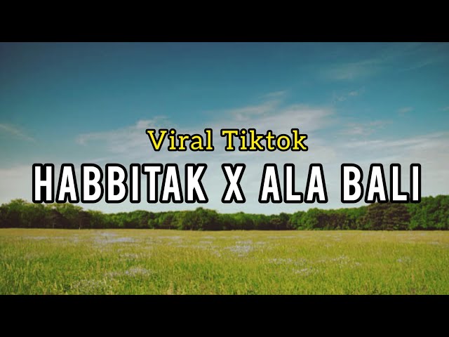 Habbitak x Ala Bali - Video Lirik + Arab class=