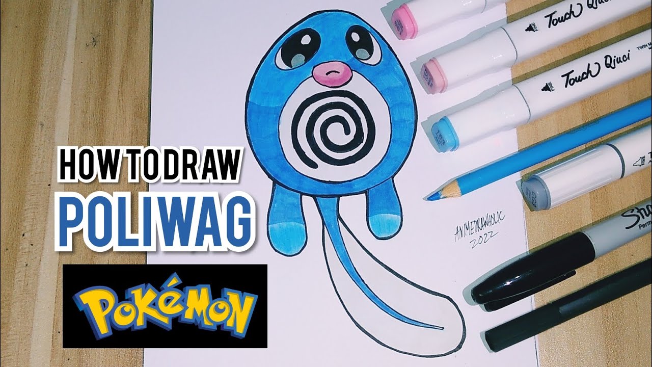 How To Draw POLIWAG - Pokemon | Easy Drawing | 