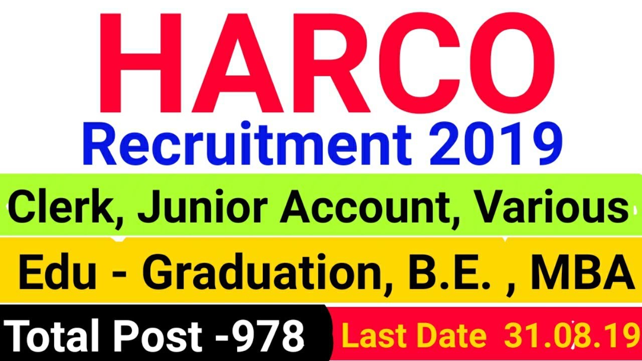 HARCO BANK Recruitment 2019