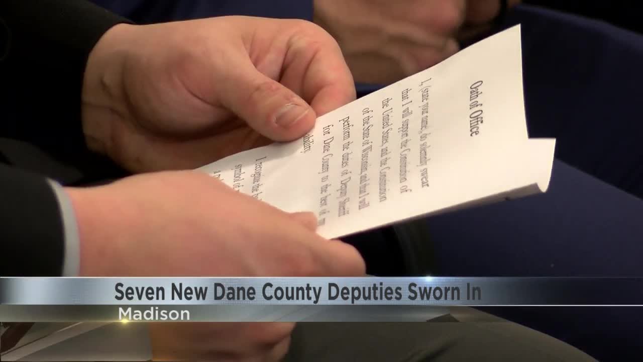 Seven New Dane County Deputies Sworn In - YouTube
