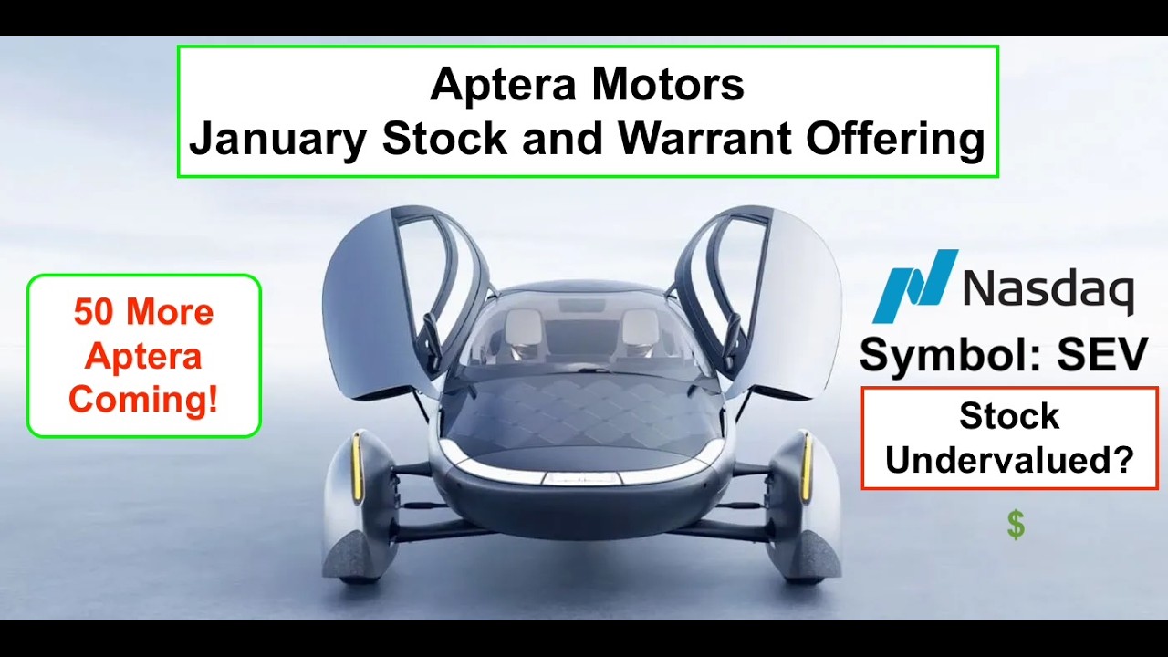 Анализ и соображения по поводу январского размещения акций Aptera Motors. Недооценена ли компания...