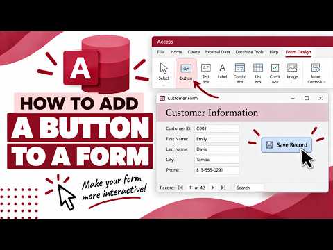 How to add a button to an Access form