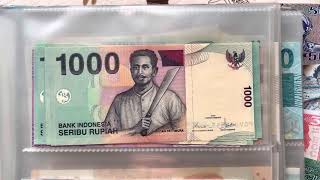 Indonesian Rupiah banknotes full set