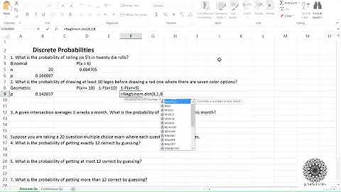 Discrete Random Variables in Excel