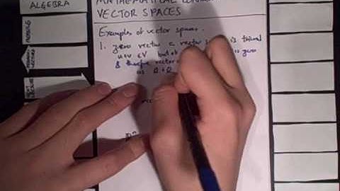 Linear Algebra Lecture 1.3: Vector space Examples Part 1/2