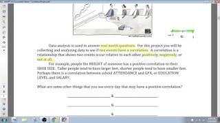 Correlation Project Introduction and Stage 1