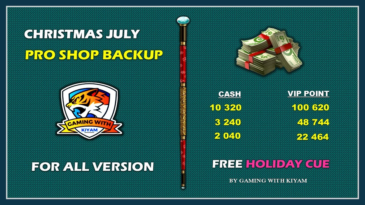 8 Ball Pool Pro Shop Christmas July Offer Backup | Holiday Quest Cue Free
