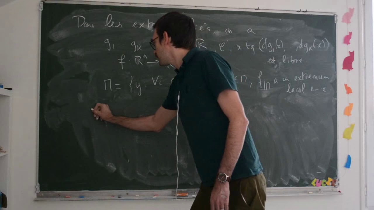 Espace tangent et théorème des extrema liés