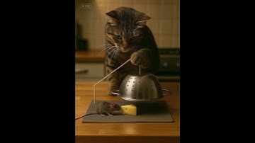 Shocking! 😱😱The cat sets a trap and waits in silence. やばすぎ！😱😱猫は罠を仕掛けて静かに待つ.結果は？#shorts #tabbycat