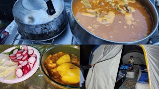 Shorwa(Afghan Soup)@campsite In BC.  شورواپختن درفضای باز-کمپینگ در ایالت بی سی