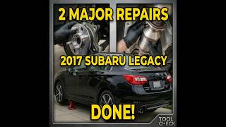 installing the rear hub/wheel bearing and catalytic converter on a 2017 subaru legacy 2.5i limited