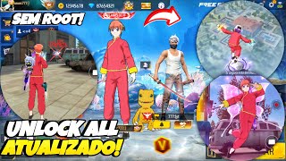 ⚠️CORRE, ATUALIZOU⚠️ UNLOCK ALL FUNCIONANDO NA PARTIDA e CONTANDO DANO - LIBERE SKINS GRÁTIS!