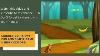 Monkey Go Happy game using Code.org. Can't believe it !! 😮😮😮 screenshot 3