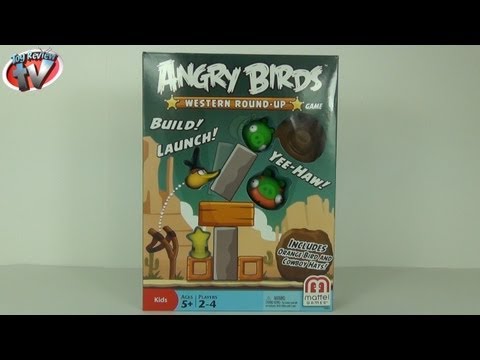 Angry Birds Western Round-Up Game Toy Review Unboxing Mattel Toys