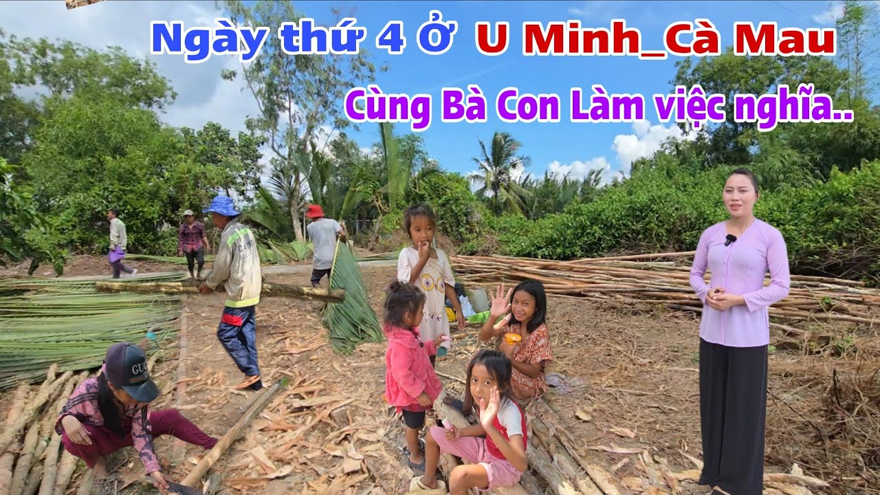 BÀ CON CHUNG TAY CƯA CÂY VÀ CHUYỂN LÁ GIÚP GIA ĐÌNH 8 NGƯỜI NHẶT VE CHAI | Trang Miền Tây